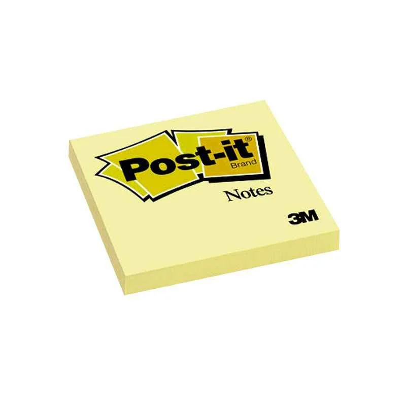 3M Post-it 3 Inch Yellow Notes, IE810100644 (Pack of 2)