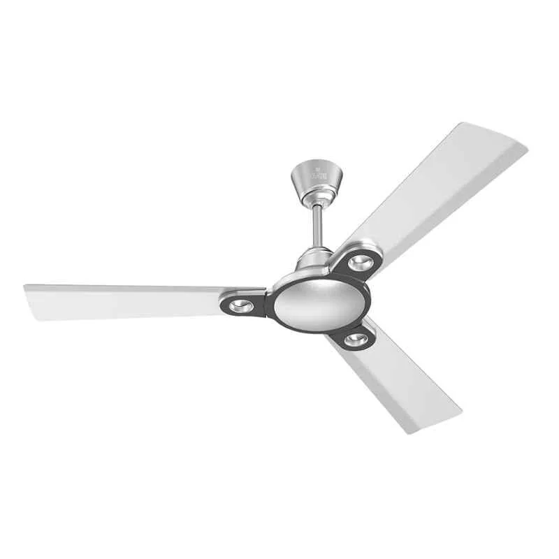 Polycab Eleganz Purocoat 75W 400rpm Pearl Silver Ceiling Fan, FCEPRST208M, Sweep: 1200 mm (Pack of 2)