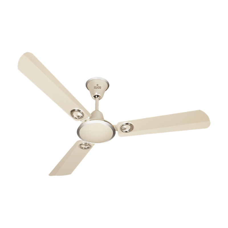 Polycab Elanza Plus 52W 280rpm Pearl White Ceiling Fan, Sweep: 1200 mm