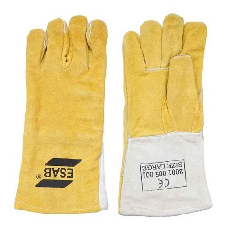 ESAB Large Leather Welding Hand Gloves, 2001005001 (Pack of 5)