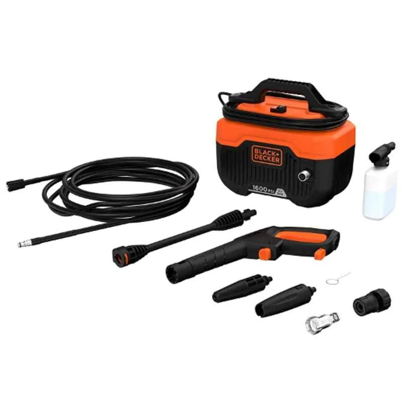 Black+Decker BEPW1600H-IN 1300W 110 bar Plastic Black & Orange Car Pressure Washer