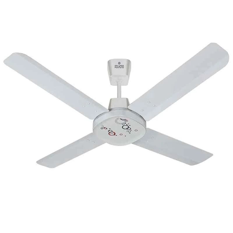 Polycab Eliana 75W 400rpm Pearl White Ceiling Fan, FCEPRST190M, Sweep: 1200 mm (Pack of 2)