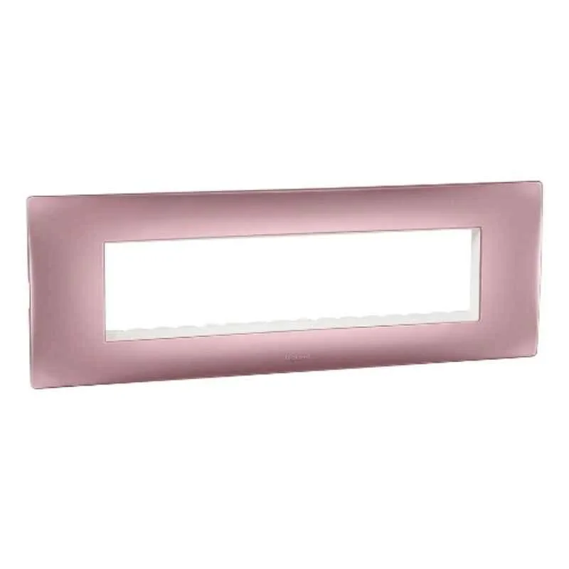 Legrand Lyncus 8 Module Polycarbonate Matt Alu SunSet Plate with Support Frame, 677568