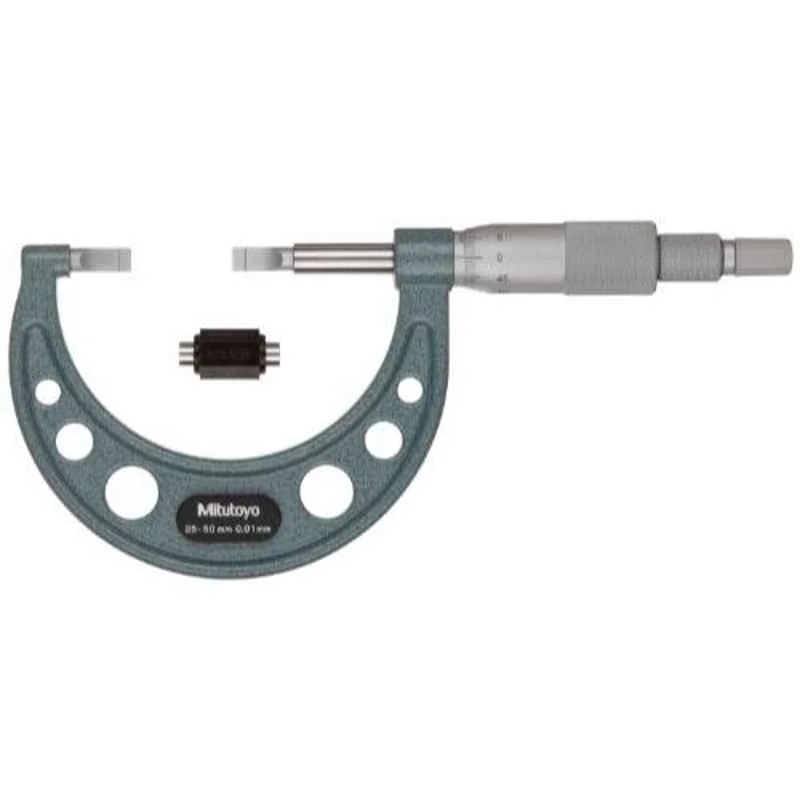 Mitutoyo 25-50mm Ratchet Stop Blade Micrometer, 122-112