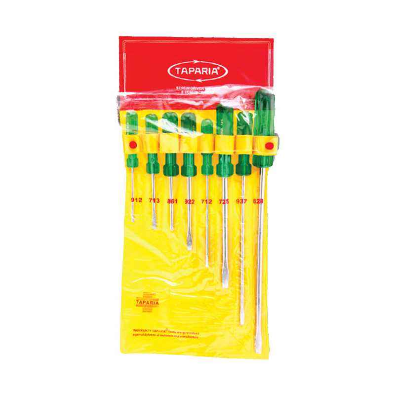 Taparia 8 Pcs Screw Driver Kit in Hanging Pouch, 1013 (Pack of 5)