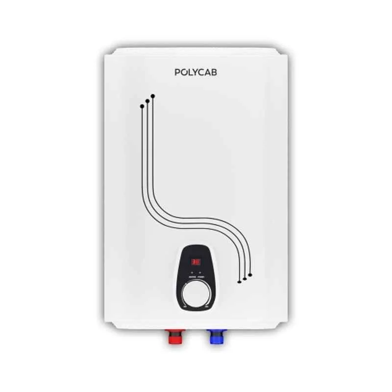 Polycab Regalia 10 Litre 2kW 5 Star Plastic White Storage Geyser with PUF Insulation