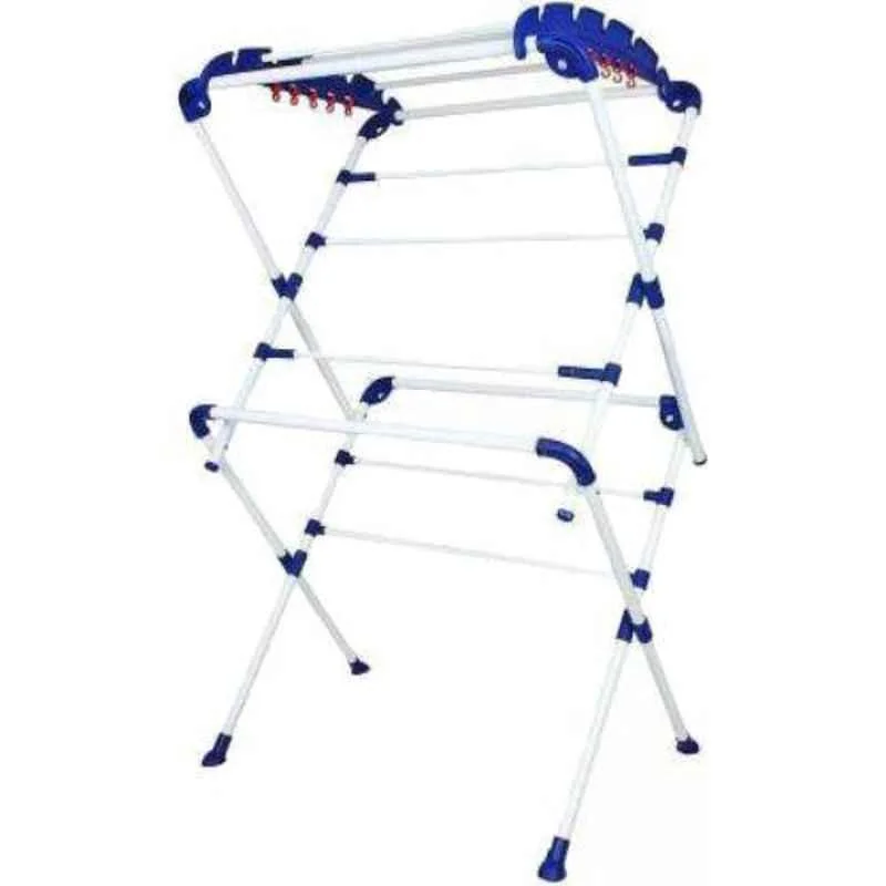 Champion 150kg White 2 Tier Floor Cloth Steel Dryer Stand