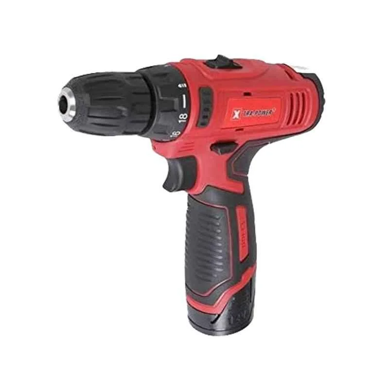 Xtra Power 12V Li-ion 10mm Red & Black Cordless Drill Machine, XPT-484
