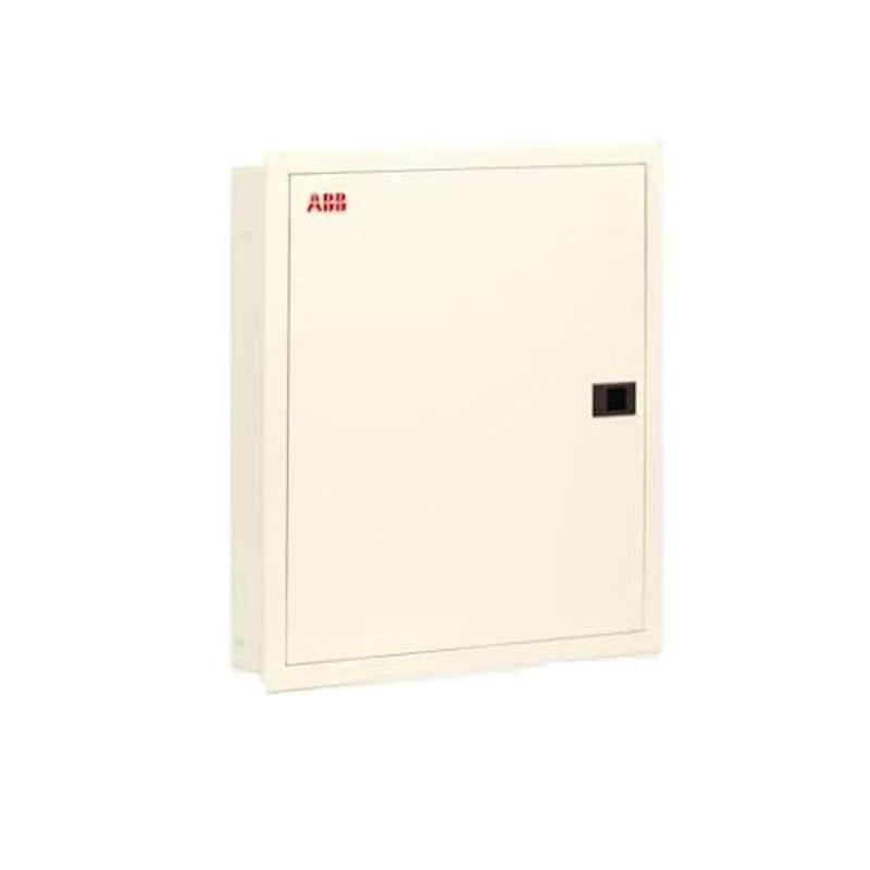 ABB Classic 8 Way TPN CRCA Steel Ivory MCB Distribution Board with Metal Double Door, SHDB-M-8