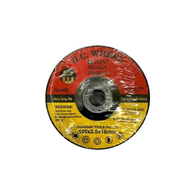 Jon Bhandari 100x2.5x16mm GC46# Wheel Flexible Grinding Disc, GC1 (Pack of 5)