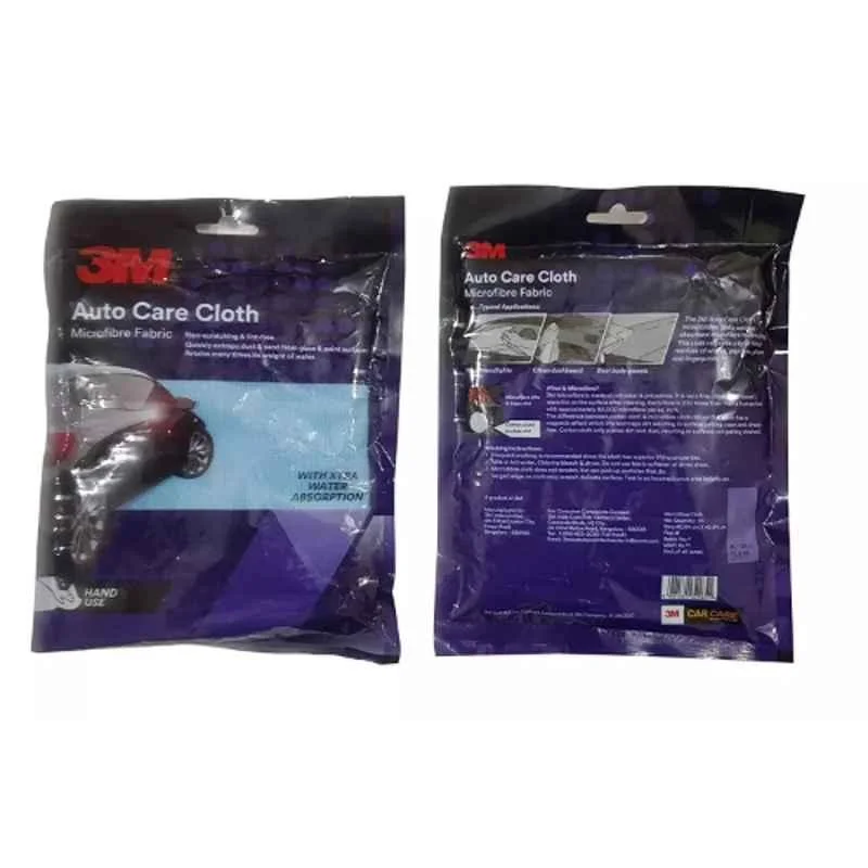 3M Car Auto Care Microfiber Cloth 16x16 Inch Blue 1 Pc.