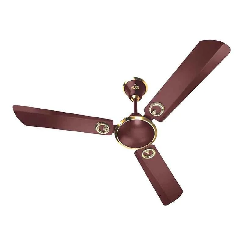 Polycab Elanza 75W 400rpm Pearl Copper Ceiling Fan, FCEPRST104M, Sweep: 1200 mm (Pack of 2)