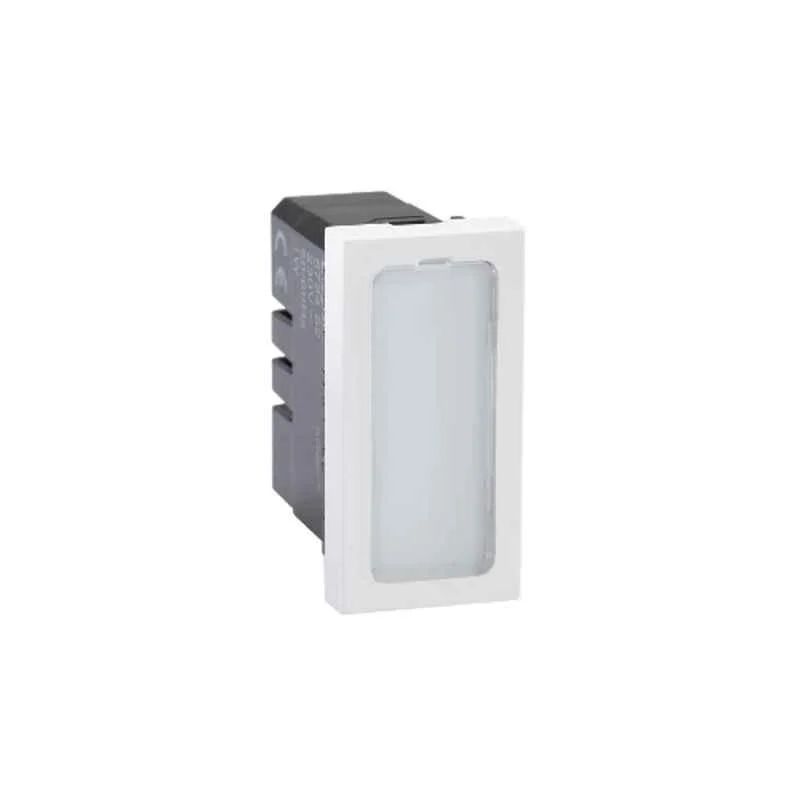 Legrand Lyncus 1 Module White Indicator Unit with Transparent LED & Coloured Labels, 677287