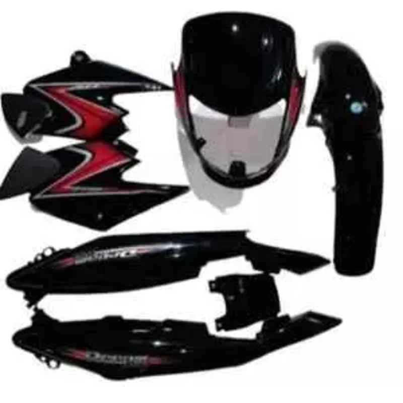 Ultra Black & Red Full Body Kit for Honda Dream Yuga Ui38, ULT-D7DVLU