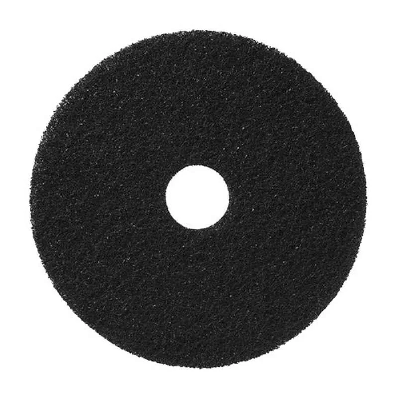 3M 17 inch Round Black Floor Cleaning Pad, FLOORPADBLACK