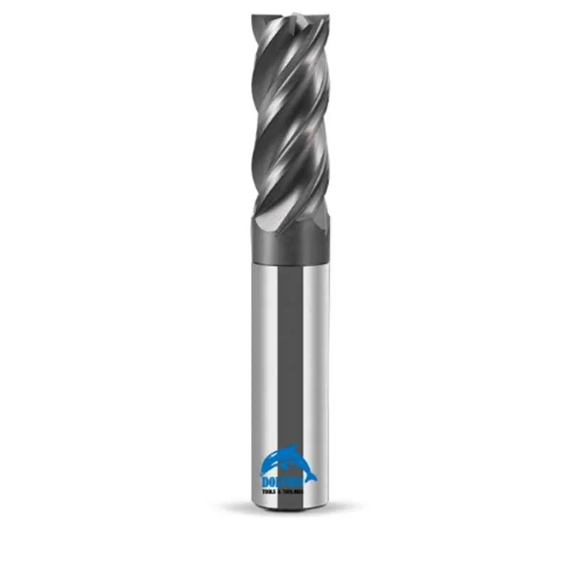 Dolphin 10x75mm 10mm Flat 4 Flute Solid Carbide End Mill
