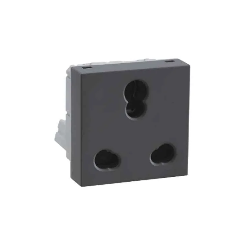 Legrand Lyncus 6/16A 2 Module Chic Grey Socket, 677430
