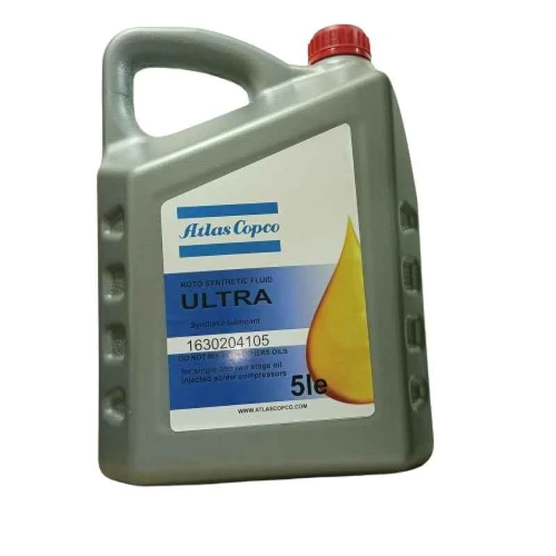 Atlas Copco Roto Synthetic Fluid Ultra 5 Litre Rotary Screw Compressor Oil, 1630204105