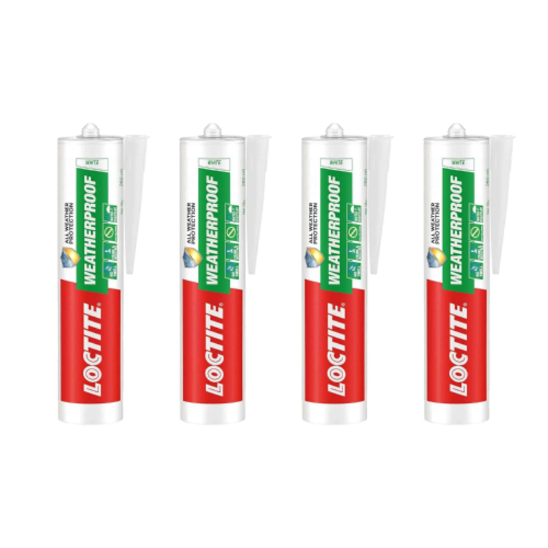Loctite 280ml White Weatherproof Sealant (Pack of 4)
