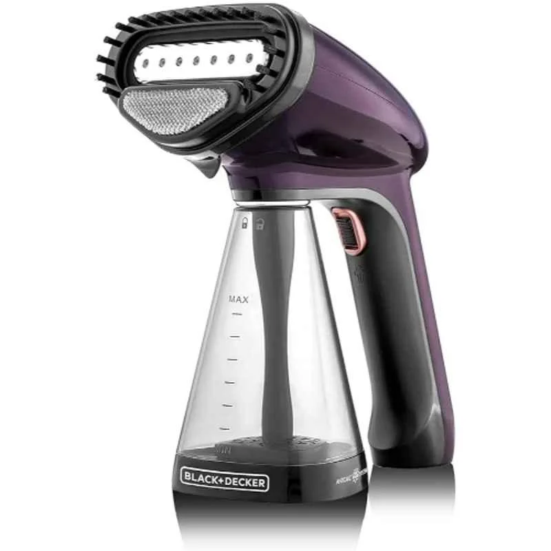 Black & Decker 1500W Violet Handheld Portable Garment Steamer with Anti Calc, BXGS1501IN