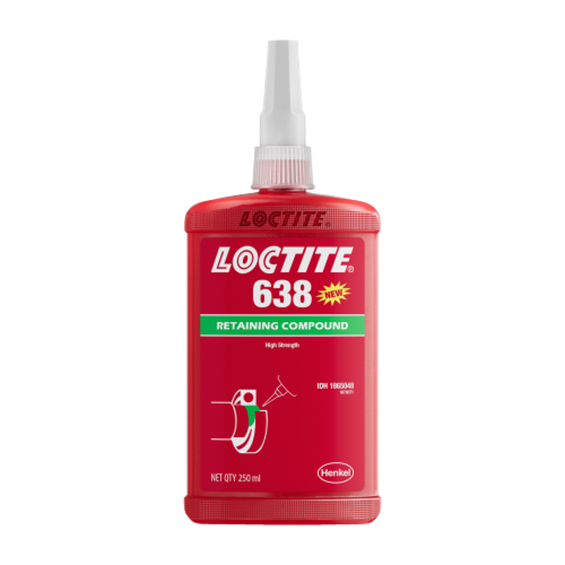Loctite 638 250ml, Retaining, High Temperature Performance, Ideal For Shafts & Gears, High Strength