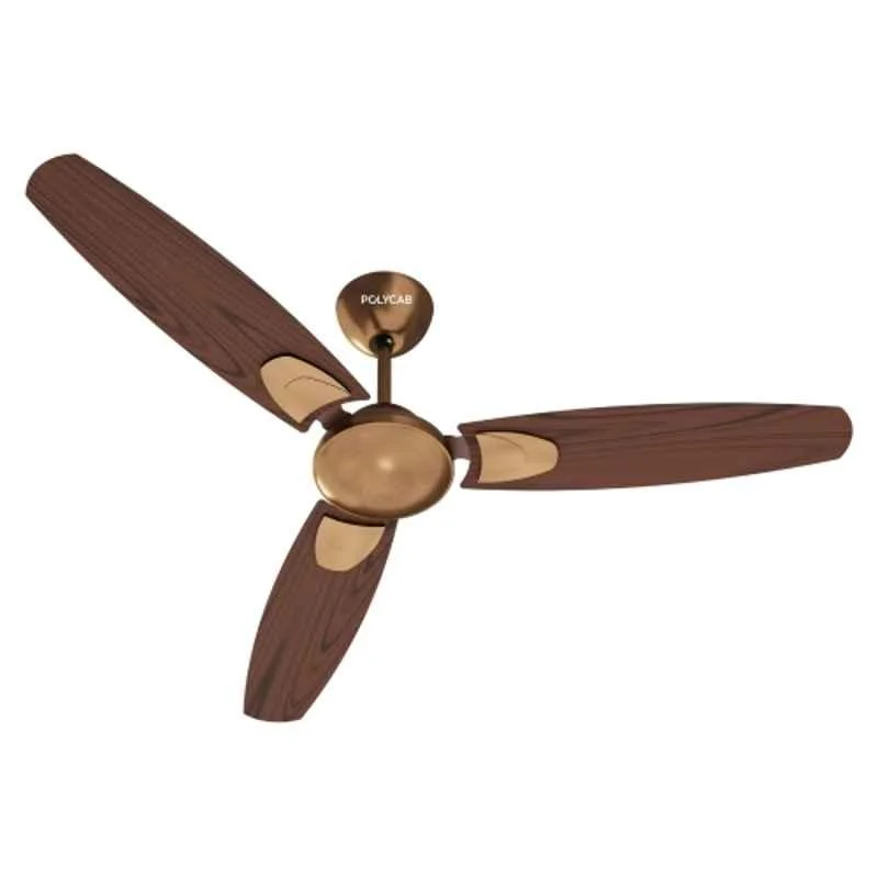 Polycab Superia Petal SP01 50W 340rpm 4 Star 3 Blade Rosewood Ceiling Fan, Sweep: 1200 mm, FCESPST030P