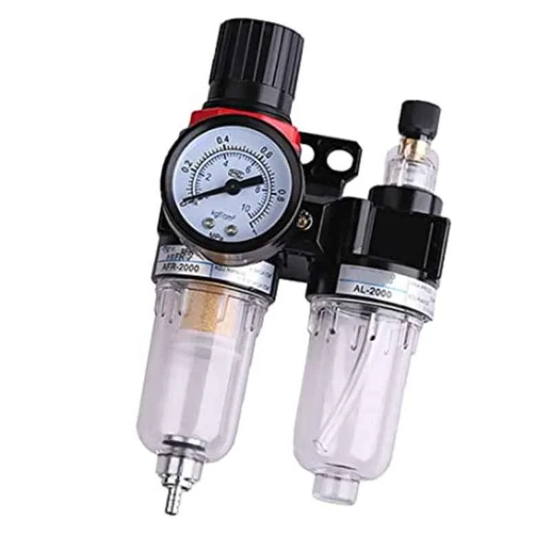 Techno 1/4 inch Airtech FRL with Gauge, AFC2000