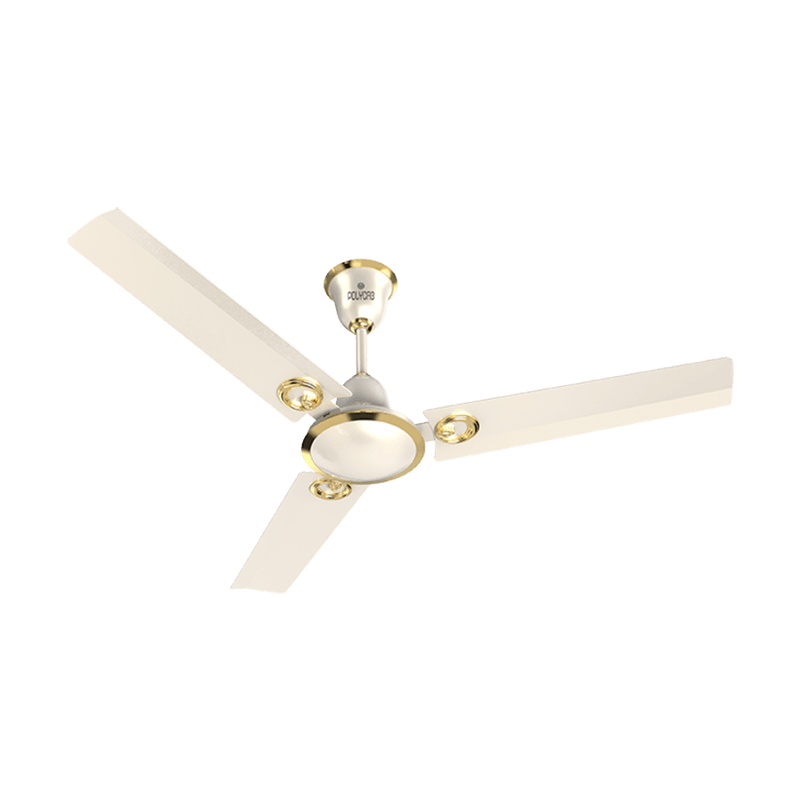 Polycab Elanza 75W 400rpm Pearl Ivory Ceiling Fan, Sweep: 1200 mm