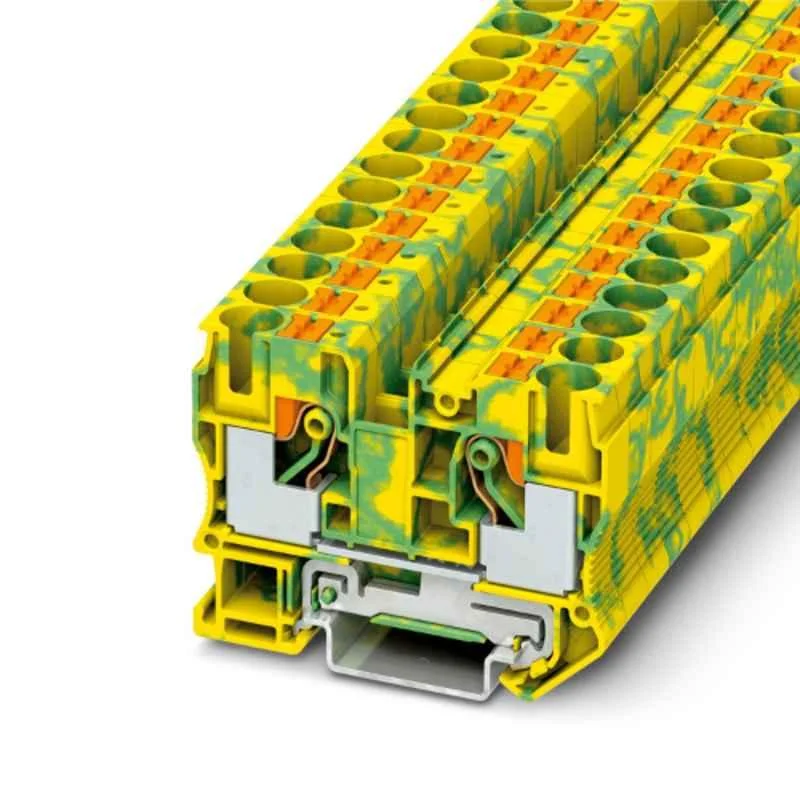 Phoenix Contact PT 10-PE Polyamide Ground Terminal Block, 3212131