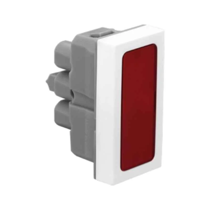 Legrand Allzy 1 Module Red & White Flat Indicator, 681138