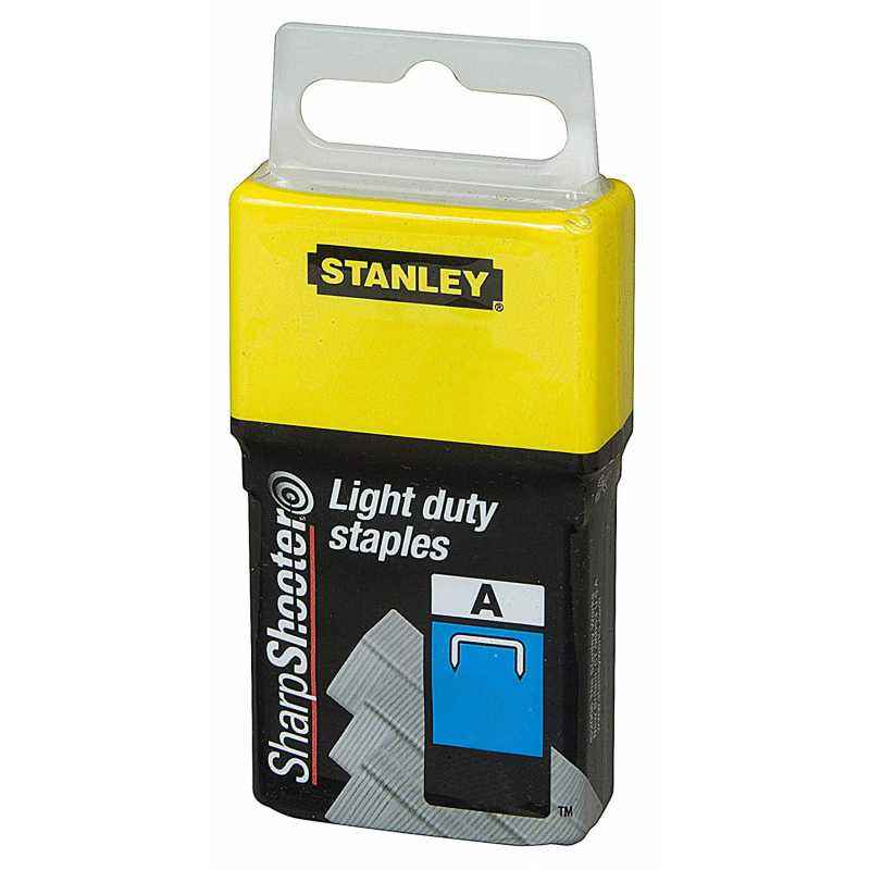 Stanley 1000 Pieces 8mm 24 Gauge Type A Light Duty Staples, 1-TRA205T (Pack of 6)
