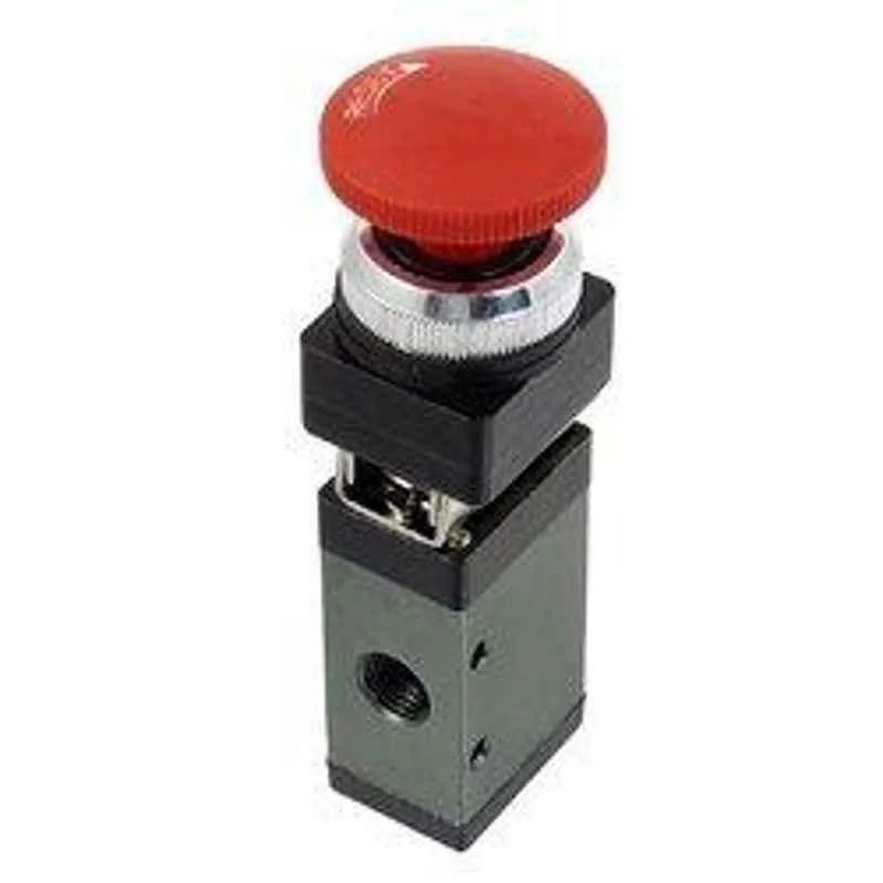 Phoenix 1/4 inch Palm Button Valve, MSV322PB
