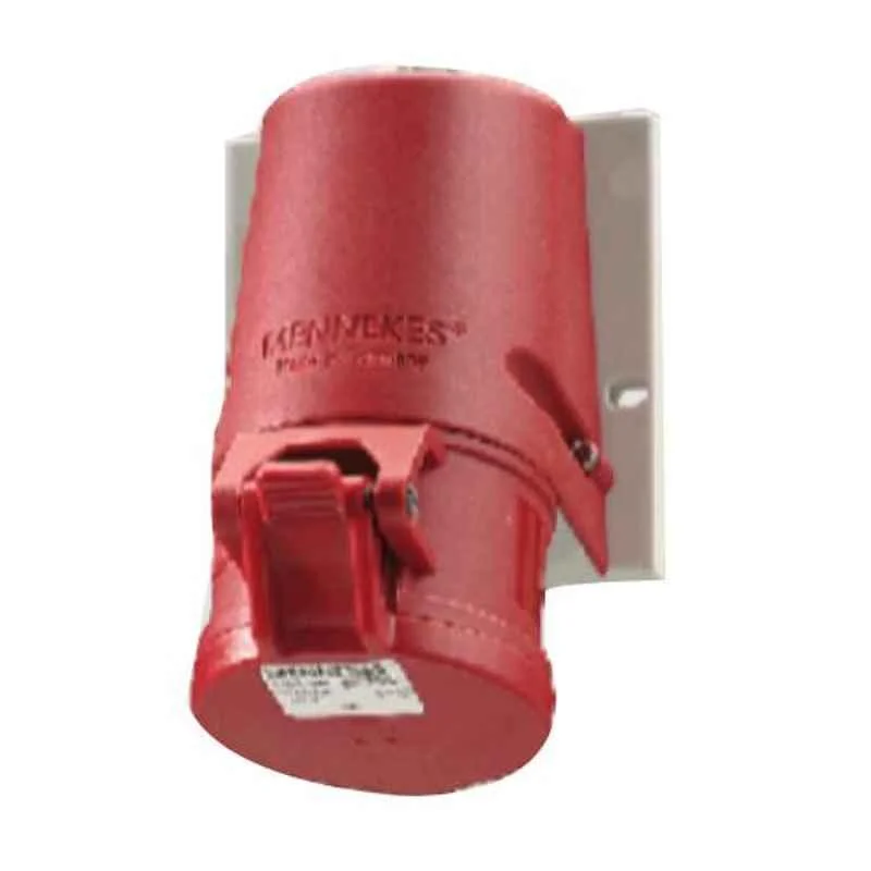 Mennekes 16A 4P 400V Wall Mounted Receptacle with Top Entry, 27002