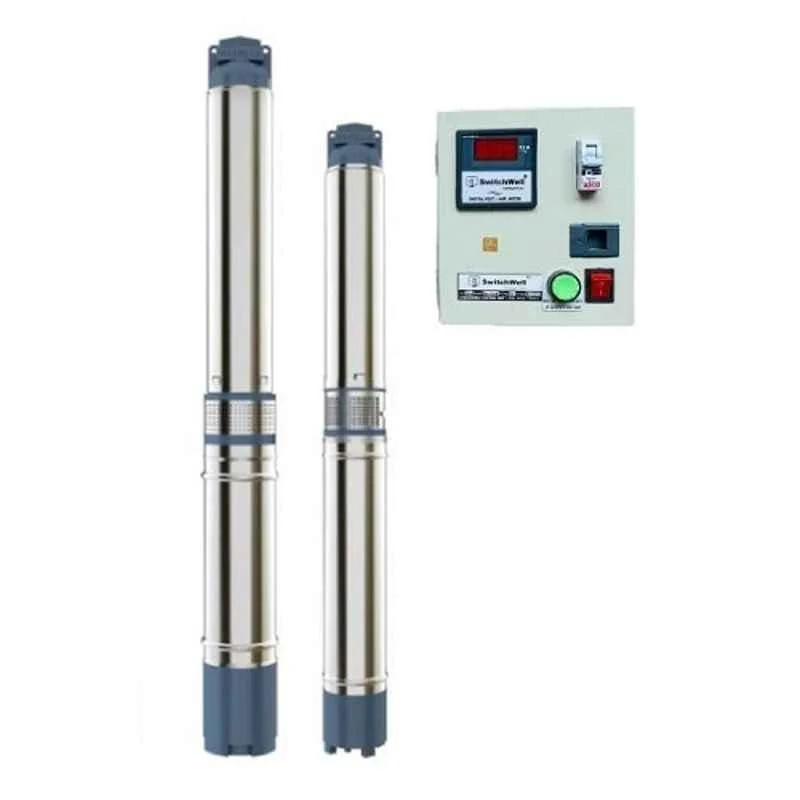 Havells H3W12R1B10J 1HP Hi-Flow 3 inch Borewell Water Filled Submersible Pump with Control Panel