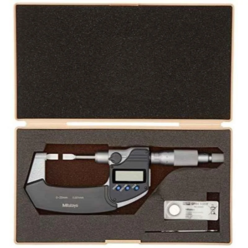 Mitutoyo 0-25mm LCD Ratchet Stop Blade Micrometer, 422-230