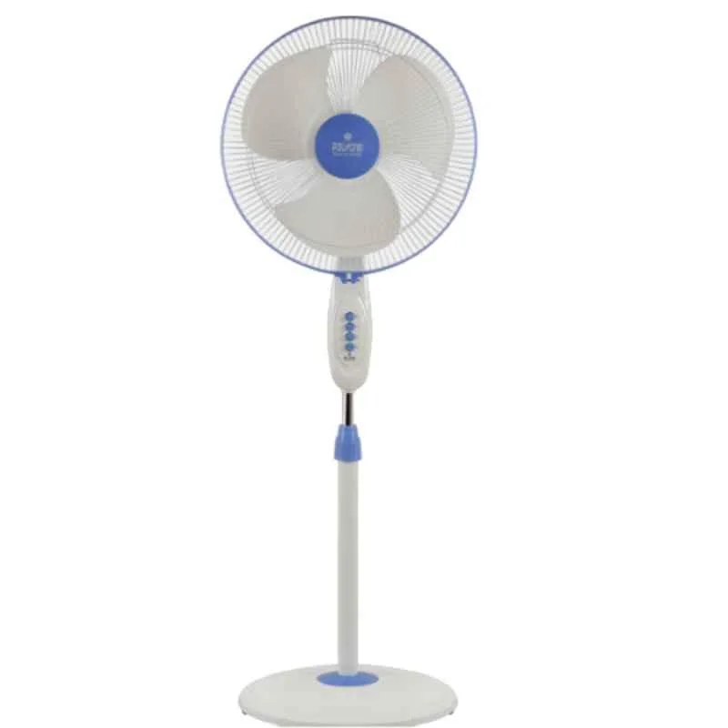 Polycab Thunderstorm 125W White Blue Pedestal Fan, FPEHSST010P, Sweep: 400 mm