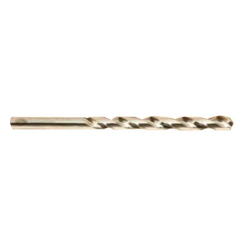 Addison 1/2 inch M35 Tin Coated Long Series HSS Parallel Shank Twist Drill
