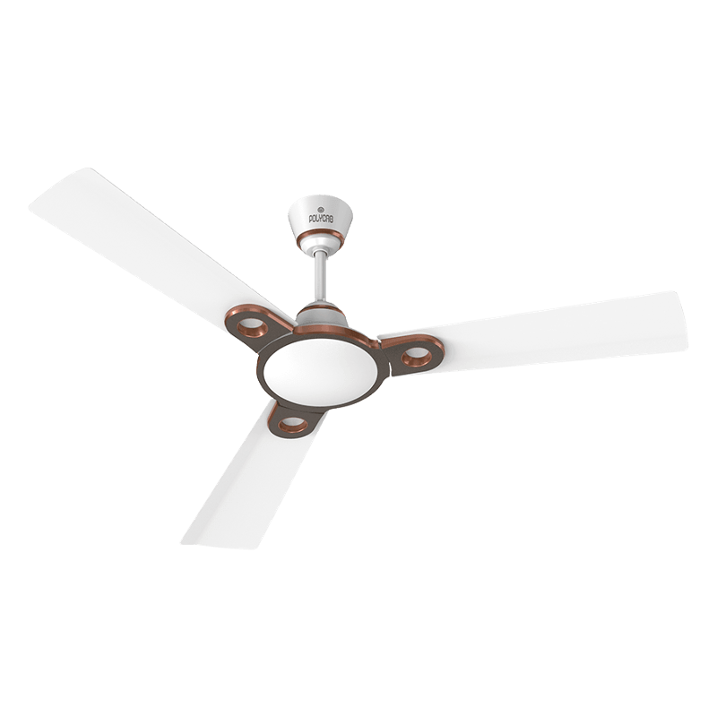 Polycab Eleganz Purocoat 75W 400rpm Pearl White Ceiling Fan, Sweep: 1200 mm