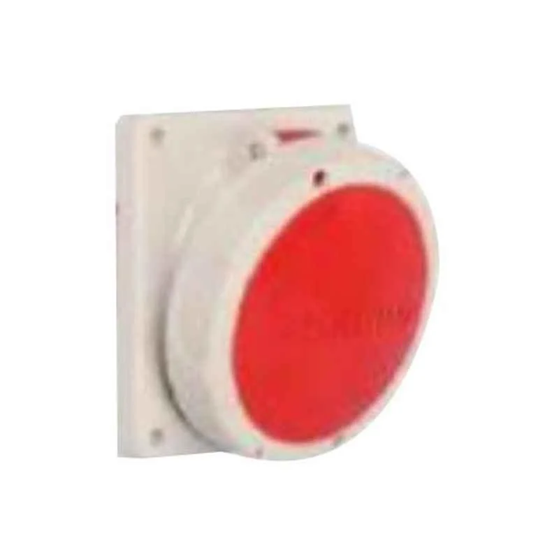 Hensel 16/20A 3P+E Panel Mounting Socket with Angled Watertight, 519406 (Pack of 10)