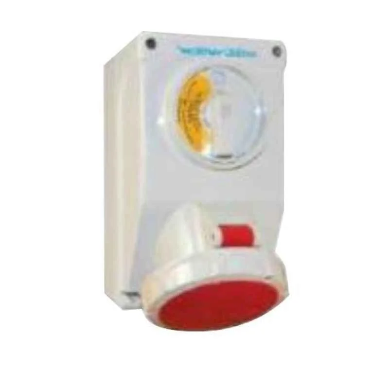 Hensel 16/20A 3P+E IP67 Switched wall socket with interlocking, AT119406