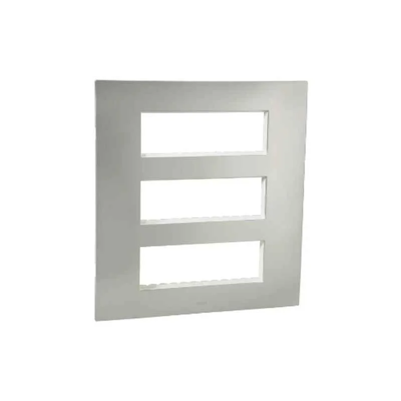 Legrand Lyncus 18 Module Polycarbonate Matt Champagne Plate with Support Frame, 677598