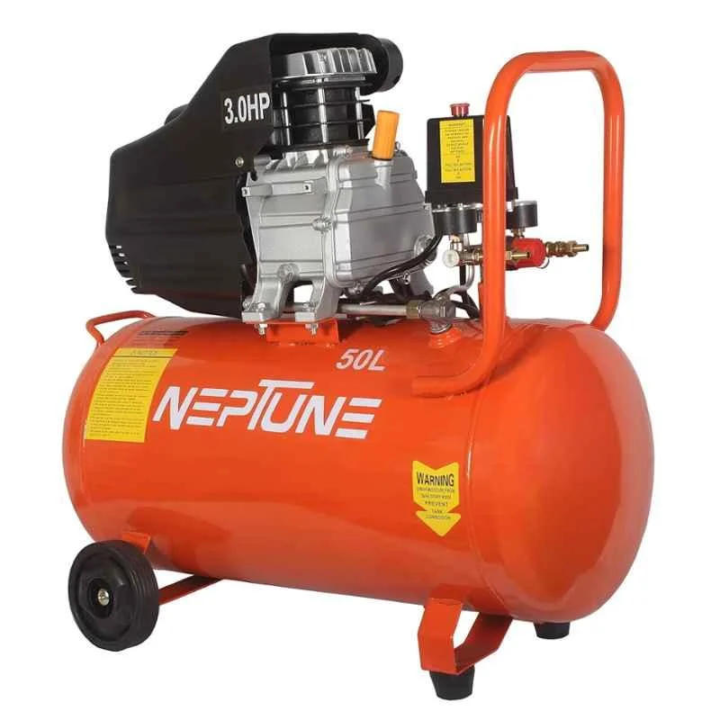 Neptune 3HP Direct Drive Lubricated Air Compressor Machine with 50 Litre Tank for Jobsite & Spray Paint, NAC-50