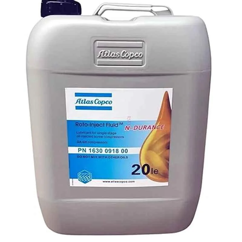 Atlas Copco Ndurance 20 Litre Roto Inject Fluid Screw Compressor Oil, PN 1630 0918 00