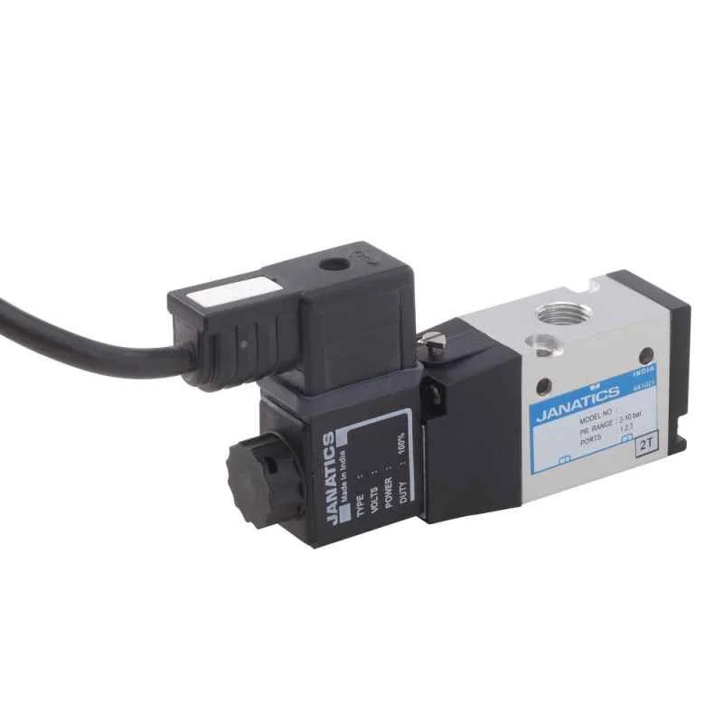 Janatics 3/2 Type G1/4 Single Solenoid Spring Return Valve, DS245SR61-R