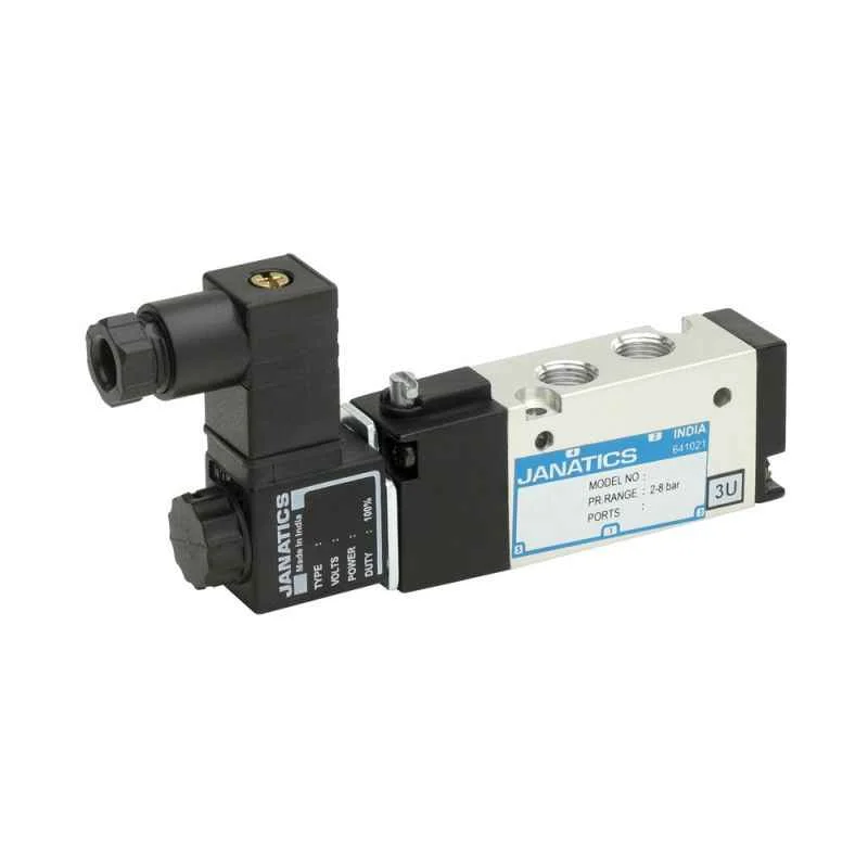 Janatics 5/2 Type G1/8 Single Solenoid Spring Return Valve, DS254SR60-W