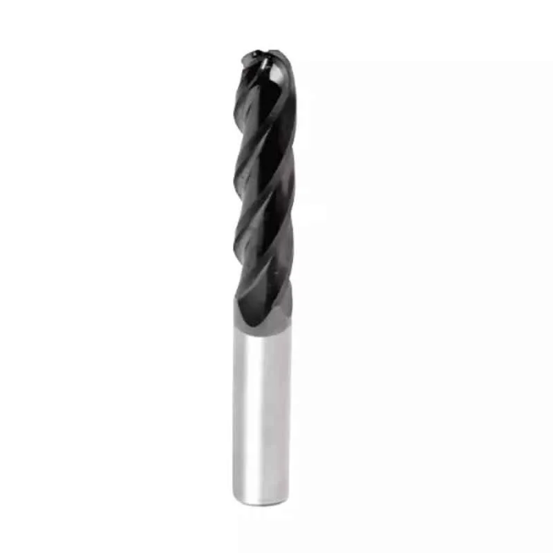 Dolphin 10x100mm 55 HRC Solid Carbide 4 Flute Round Long Ball Nose End Mill