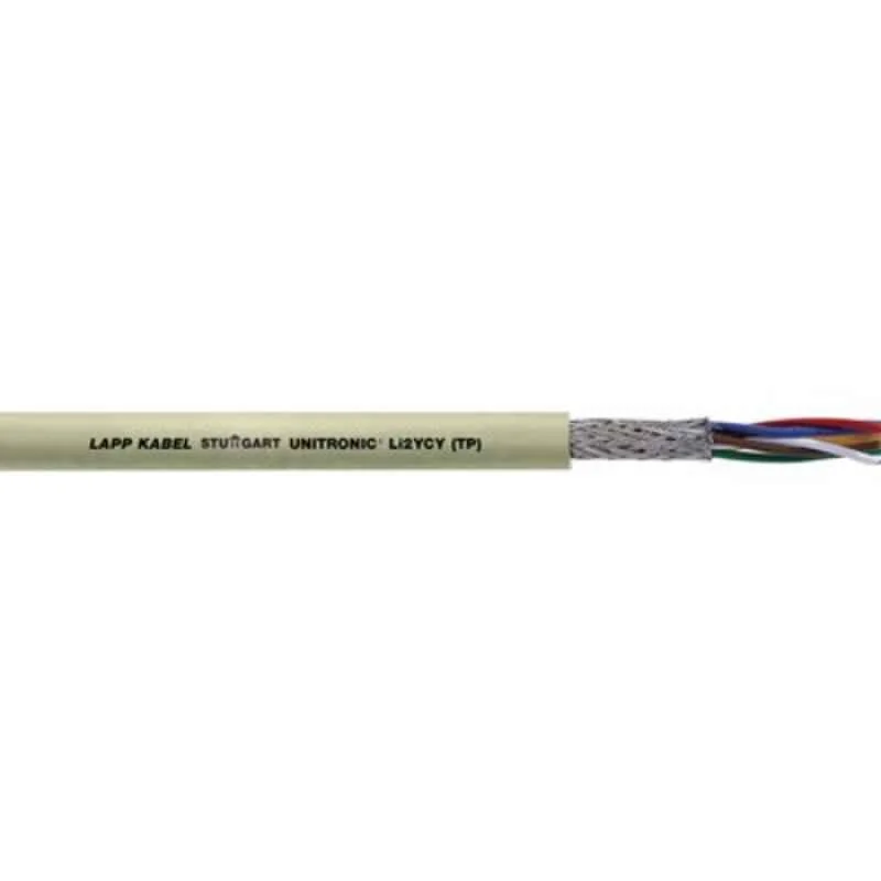 Lapp UNITRONIC Li2YCY 0.25 Sqmm Double Core Data transmission Cable with Twisted Shielded, 0031370, Length: 100 m