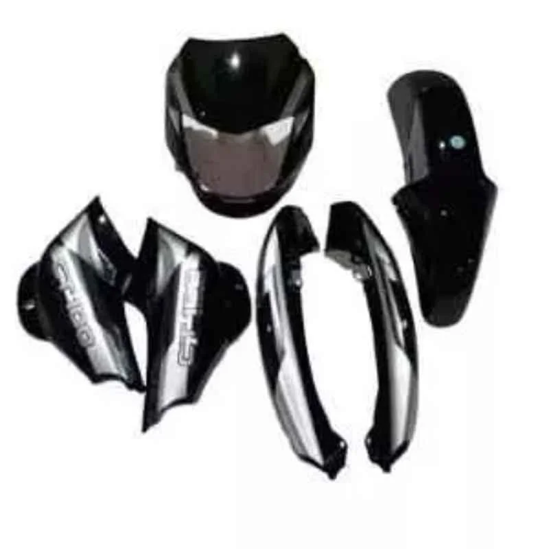 Ultra Black & Grey Full Body Kit For Bajaj Ct 100 Ui33