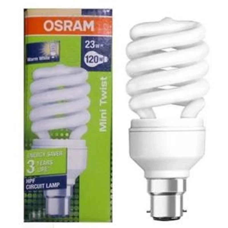 Osram 65W Spiral Warm White B22 CFL Bulb