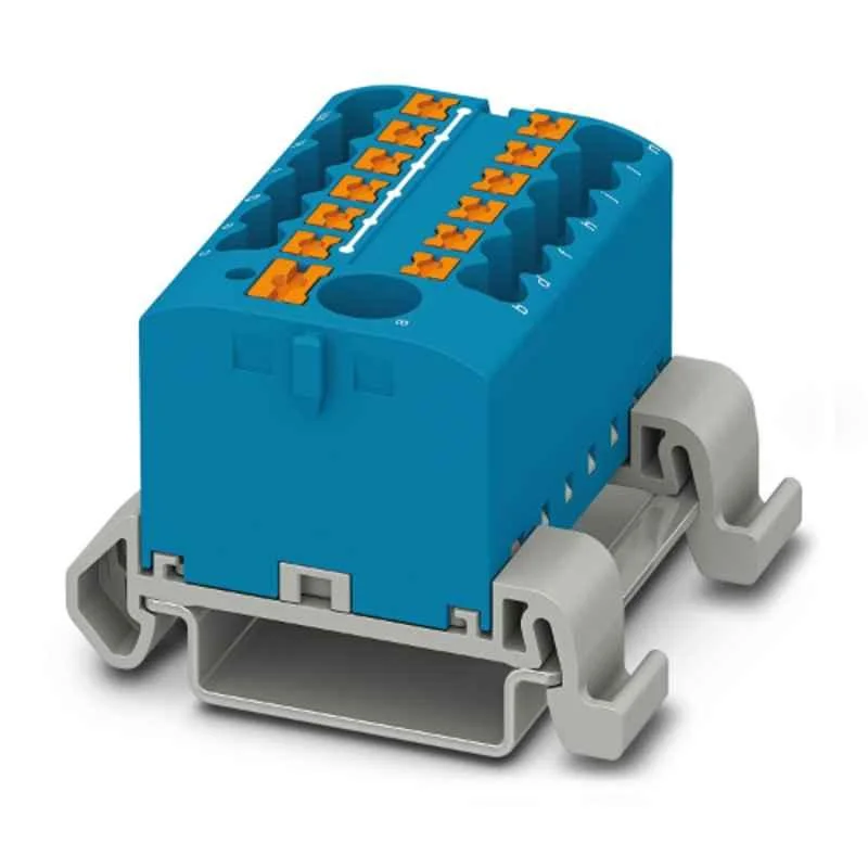 Phoenix Contact PTFIX 6/12X2,5-NS35A BU 690V Polyamide Blue Distribution Block, 3273222